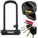 Zámok na bicykel – ONGUARD PitBull Mini LS 8007X X-Series U-LOCK Uzáver + 5 X Kľúče S Kódom BLACK