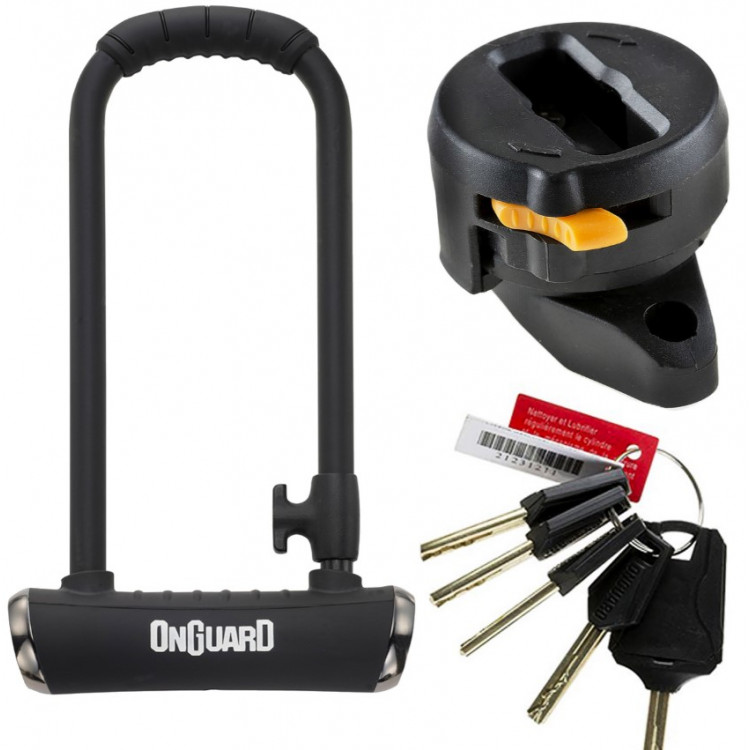 Zámok na bicykel – ONGUARD PitBull Mini LS 8007X X-Series U-LOCK Uzáver + 5 X Kľúče S Kódom BLACK