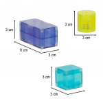 3D stavebné magnetické kocky – svietiace, 64 dielikov