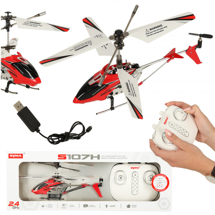 RC vrtuľník SYMA S107H 2,4 GHz RTF - červený