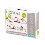 Drevená vláčiková dráha ECOTOYS na batérie