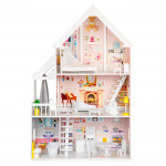 Drevený domček pre bábiky XXL + nábytok