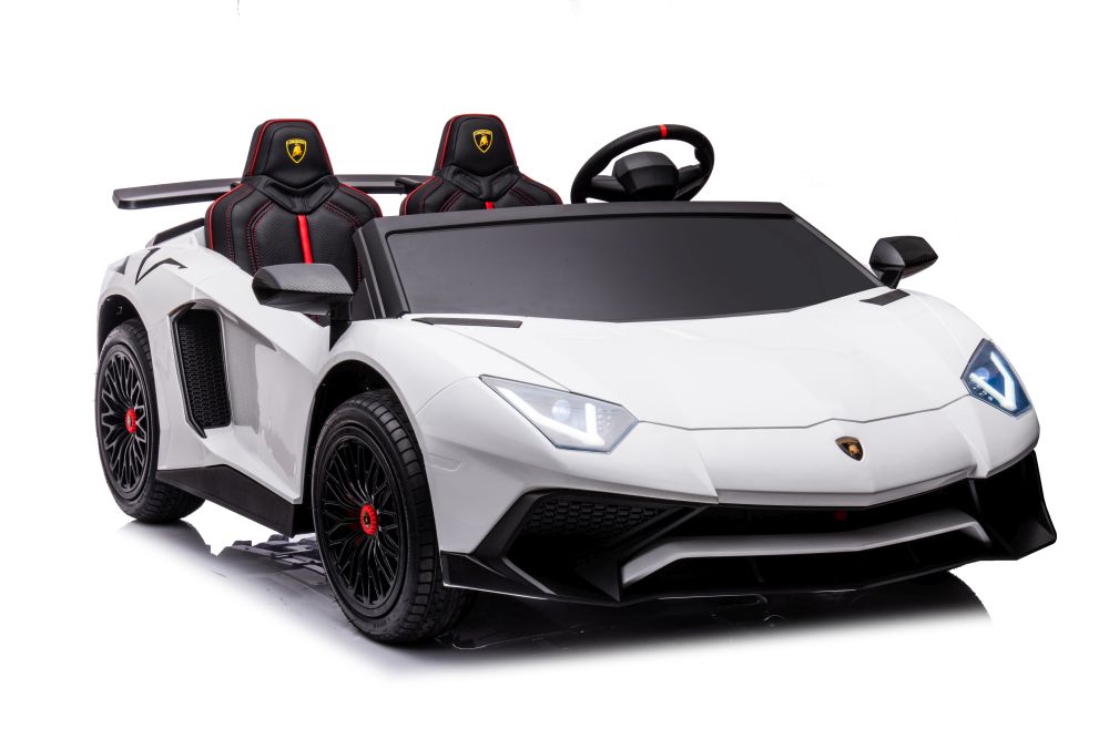 LEAN CARS Elektrické autíčko Lamborghini XXL - 200W 24V - dvojmiestne - biele - 200W - 24V/14Ah - 2023